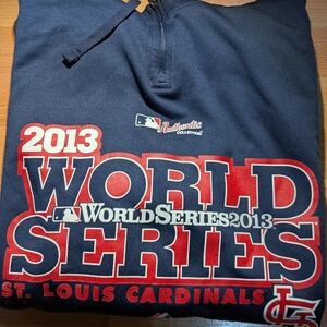 St. Louis Cardinals MLB Majestic Mens 2013 World Series Hoodie Navy Big Size: XL